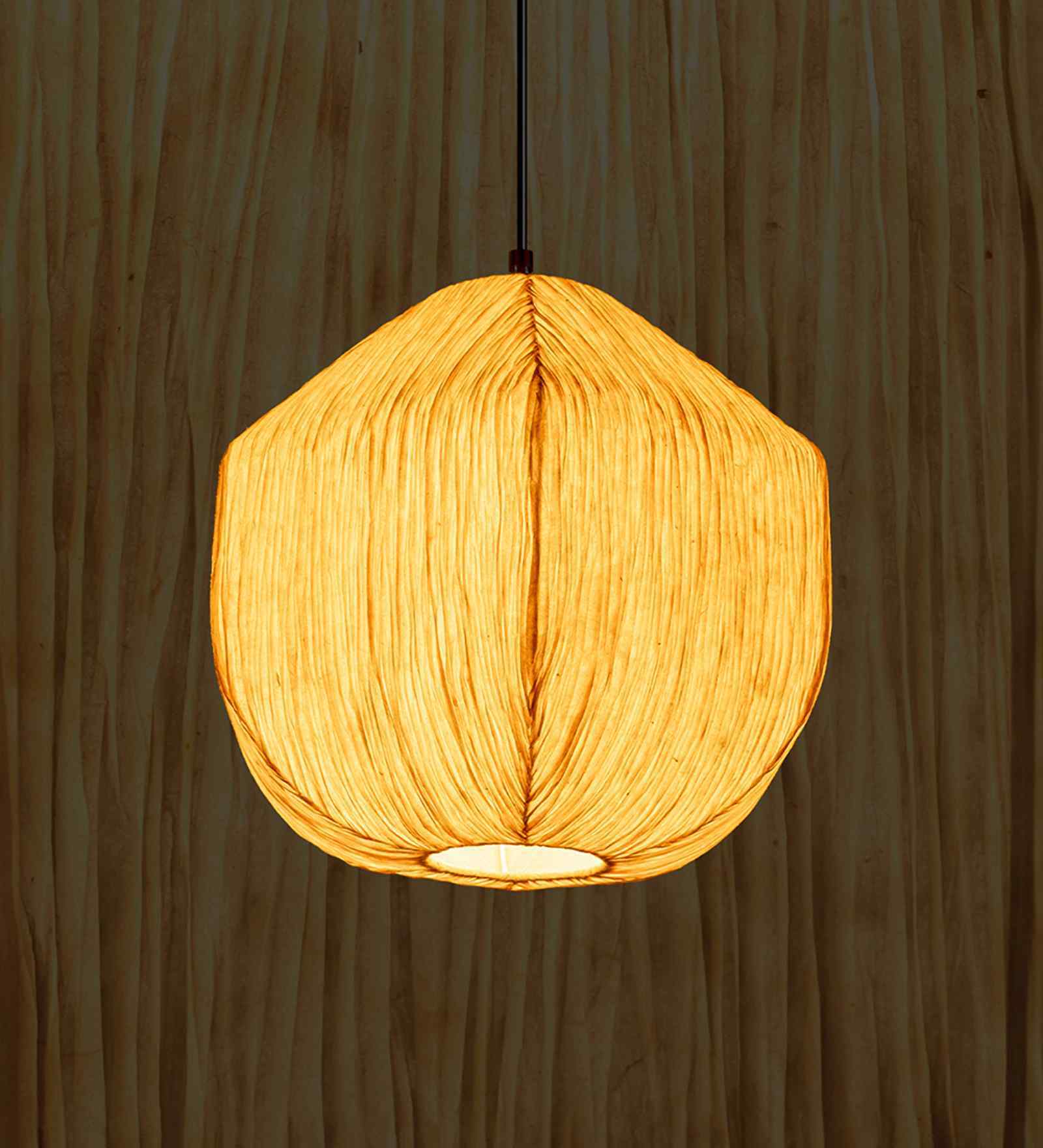 ORONYO-VIHAAN | Handcrafted Pendant Lamp | E27 holder } with Bulb | RIPPL Lighting